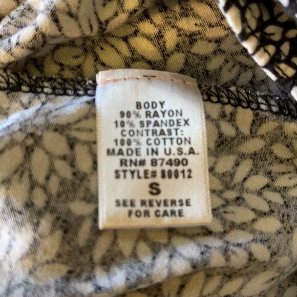 Candy Apple Black White Floral Apron Dress S - Picture 13 of 16